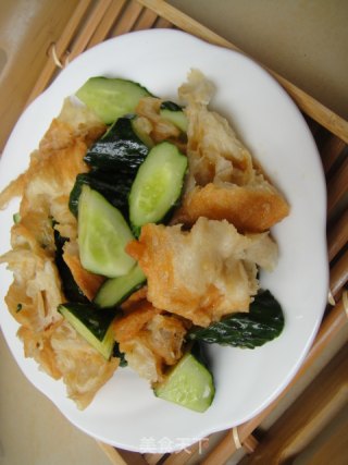 [夏日小凉菜]－－油条拌黄瓜的做法步骤：9