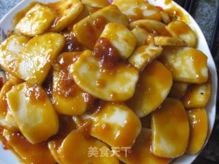 番茄炒年糕的做法步骤：5