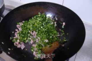 韭菜咸肉炒饭的做法步骤：8