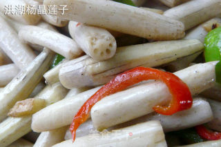 清炒藕簪  地方特色的家常菜的做法步骤：10