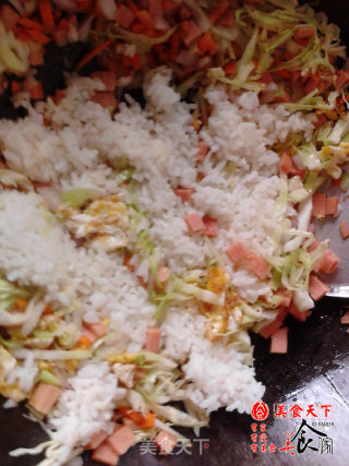 火腿炒饭的做法步骤：8