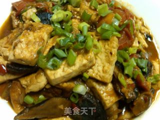非常合适可口的下饭菜---香菇烧豆腐的做法步骤：13