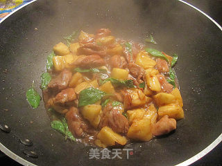 菠萝炒鸡的做法步骤：6