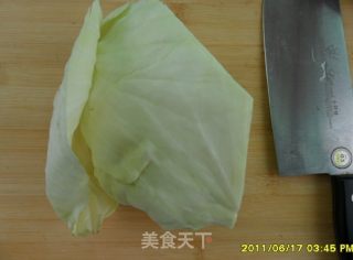 排毒养颜 包菜炒木耳 （减肥菜谱2）的做法步骤：6
