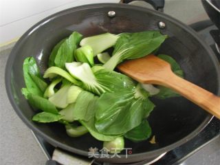 香菇扒油菜的做法步骤：5