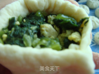 莴笋叶鸡蛋包子的做法步骤：7