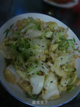 芝麻圆白菜的做法步骤：6