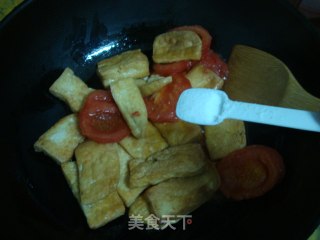 番茄豆腐的做法步骤：9