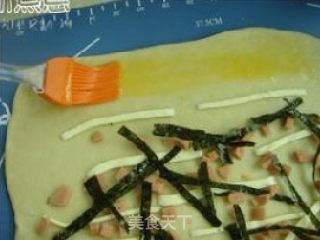 海苔火腿芝士面包的做法步骤：5