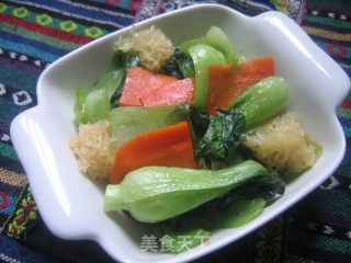 【鲁菜】油菜银耳脆的做法步骤：8
