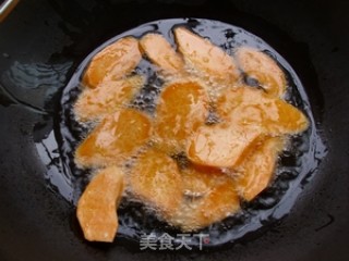 椒盐炸番薯片的做法步骤：4