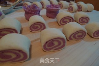奶香紫薯馒头的做法步骤：9