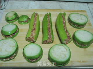 酿辣椒和炸茄盒的做法步骤：5
