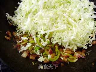 青椒烧头菜的做法步骤：7