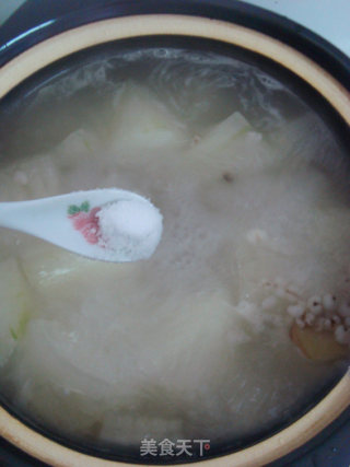 【粤菜】冬瓜薏米煲水鸭的做法步骤：7