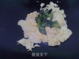 【粤菜】九层塔炒鸡蛋的做法步骤：5