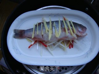 【粤菜】清蒸鲈鱼的做法步骤：6