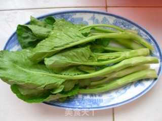 【粤菜】家常白灼芥蓝的做法步骤：1