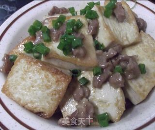 【粤菜】肉末煎豆腐的做法步骤：10