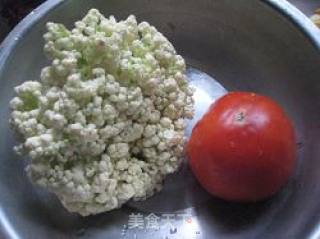 番茄菜花的做法步骤：1