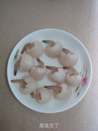 【粤菜】荔枝虾球的做法步骤：3
