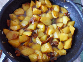 【粤菜】土豆炒海米 （减肥菜谱3）的做法步骤：5