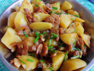【粤菜】土豆炒海米 （减肥菜谱3）的做法步骤：7