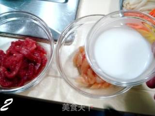 【粤菜】――“五彩鸳鸯柳”的做法步骤：2