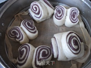 紫米面花卷的做法步骤：10