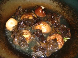 香菇木耳炒菜心的做法步骤：6