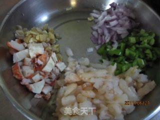 海鲜萝卜糕——给老妈的生日礼物的做法步骤：3