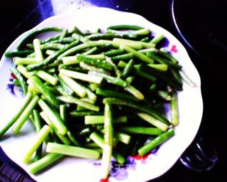 蒜苔炒猪柳的做法步骤：5