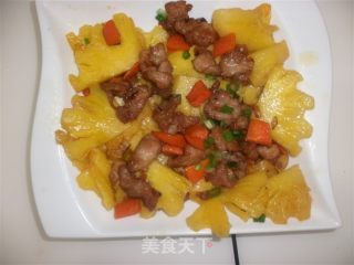 菠萝炒肉片的做法步骤：4