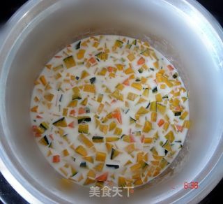 电饭锅版芝士香浓南瓜汤的做法步骤：3