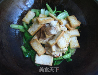 油豆腐炒青菜的做法步骤：7
