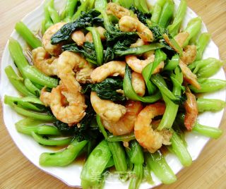 海米油菜的做法步骤：6