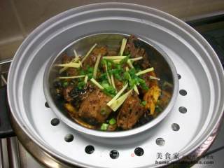 家常菜肴@@粤式豉汁蒸排骨的做法步骤：8