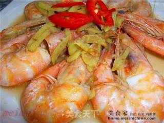 家常菜肴@@姜茸白灼虾的做法步骤：6