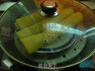 薯泥豆皮卷的做法步骤：5