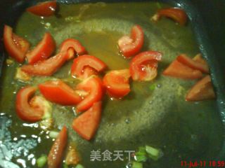 番茄虾仁炒蛋的做法步骤：8