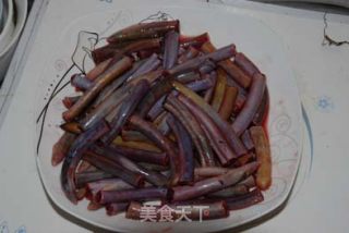 菜椒炒血鳗的做法步骤：2