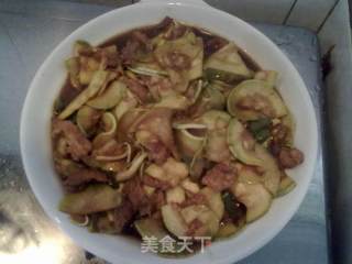 西葫芦炒肉片的做法步骤：7