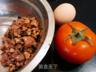 肉末香菇番茄汤的做法步骤：1