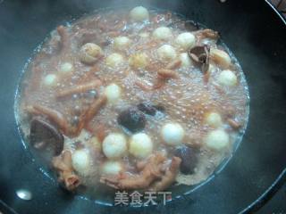 鹌鹑蛋烧鸡脚的做法步骤：16