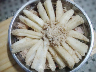 莲耦粉蒸肉的做法步骤：5