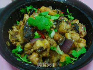啫啫鸡煲的做法步骤：10