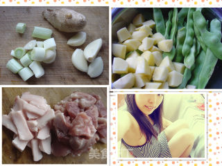 豆角土豆炖肉 东北家常菜的做法步骤：1