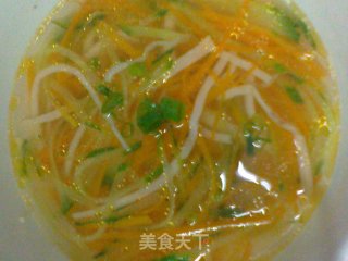 营养三丝汤的做法步骤：3
