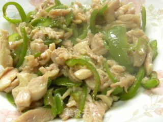 青椒炒鸡丝的做法步骤：7