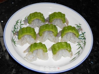 [浙菜] 苦瓜如意虾的做法步骤：4